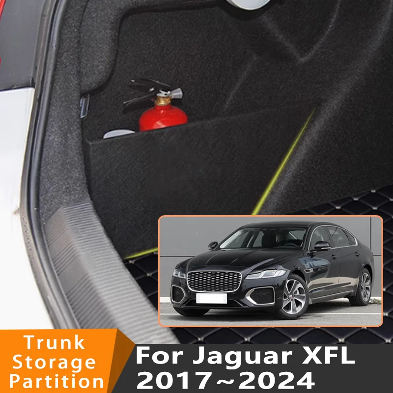 

Auto Accessories For Jaguar XFL 2017~2024 2023 22 Car Organizer Thickening Trunk Side Partition Trunk Interior Storage Box Parts