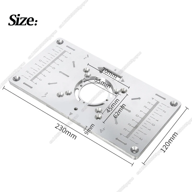 Aluminium Carpenty Router Table Insert Plate Multifunctional Woodworking Benches Carpenter Trimming Machine Engraving Board