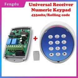 Wireless Keypad password switch  and 433 receiver for garage gate door access control 433MHz high quality
