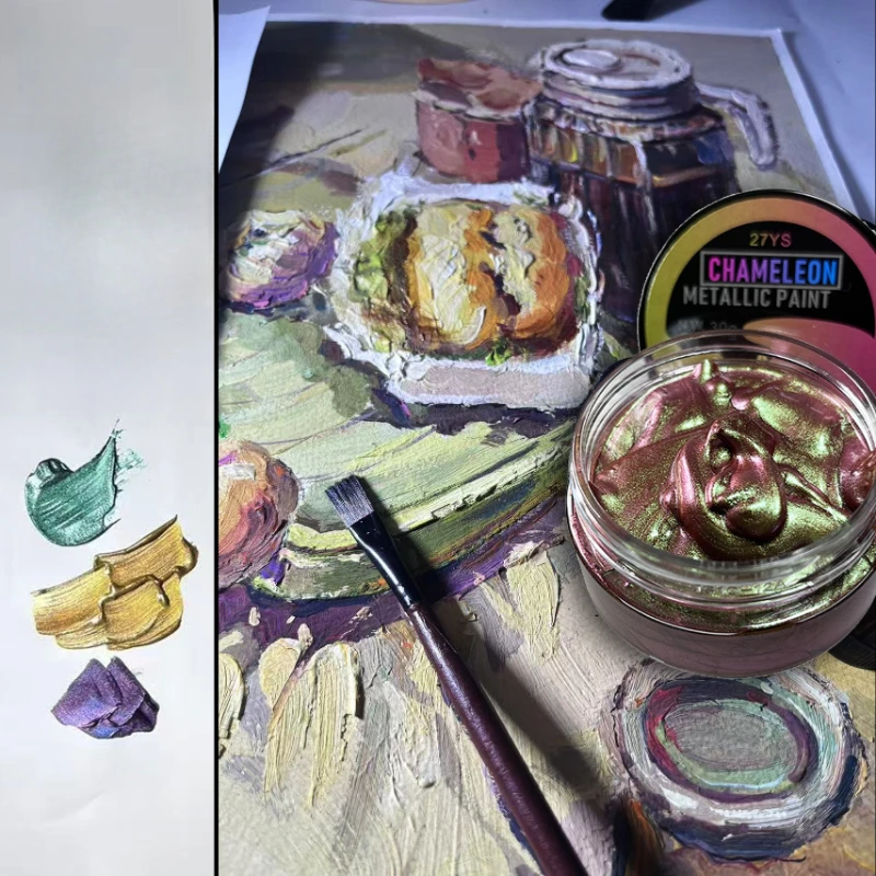 Multi-Angle Color Shift Chameleon Paint Iridescent Art Pigment for Hand Painting DIY Art Creation Drawing Supplies