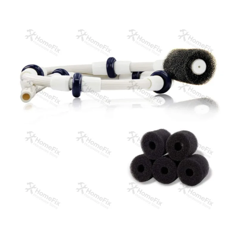 Soft Rubber Complete B5 B‑5 Sweep Hose Clamp Tail Scrubber, Pool Cleaner Replacement Part Compatible with 180 280 380 480 Models