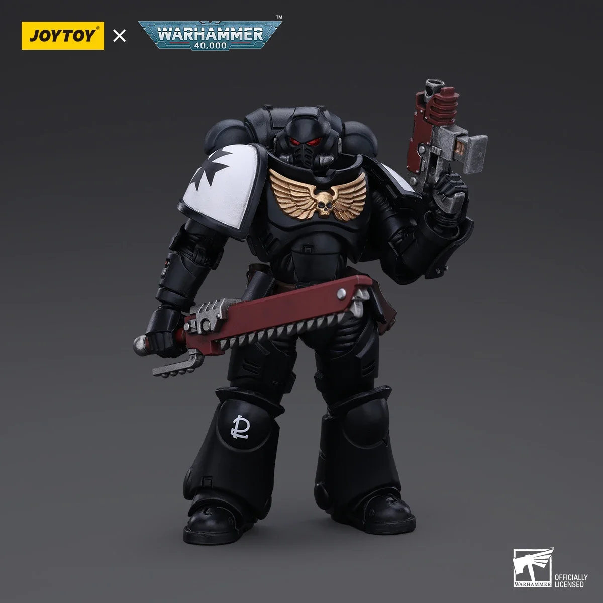 JOYTOY Actionfigur Black Templars Outriders & Brother Valtus 1/18 Anime Modell Motorrad Spielzeugsammlung Ornament