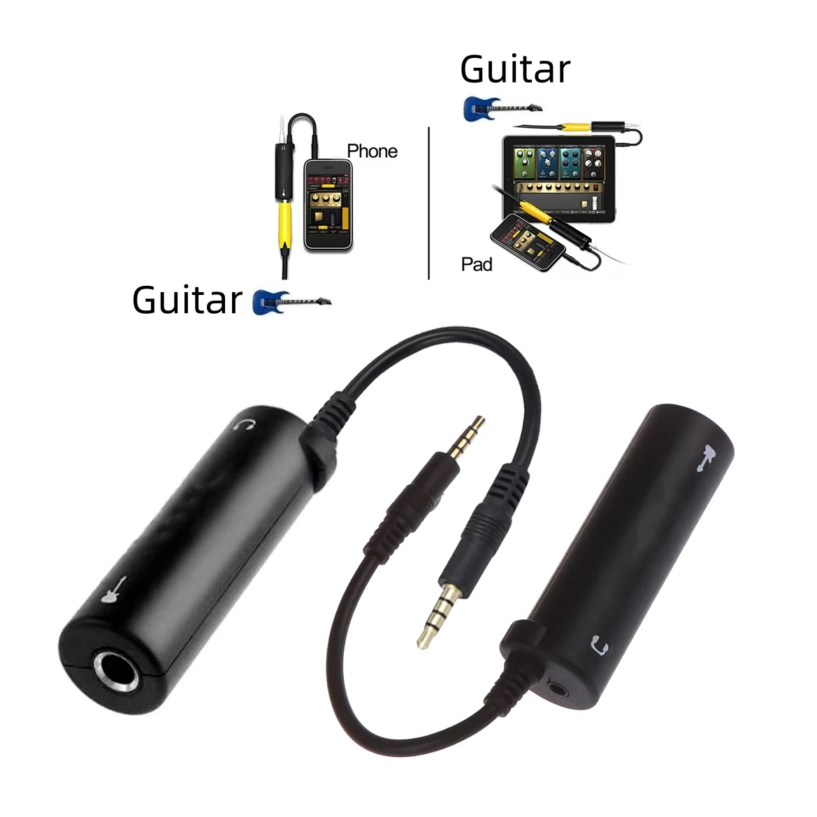 

Guitar Interface Converter Replacement Guitar Only for IOS Phone I/Pad I-Rig Audio Interface Guitar Tuner Line Irig Converter