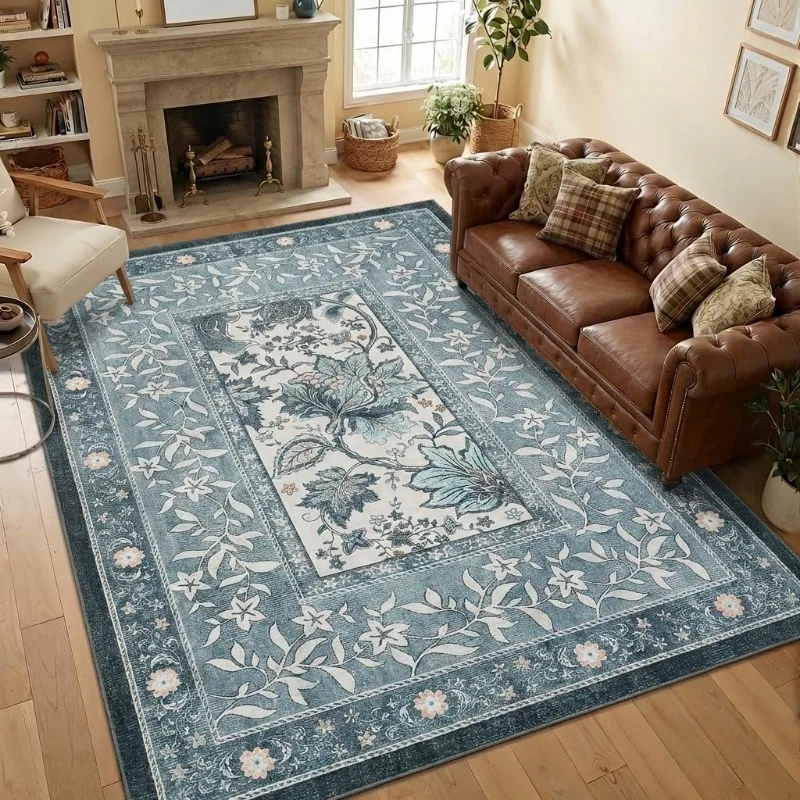 Retro Plant Print Carpet for L - Home Textiles Online ulasan dan harga