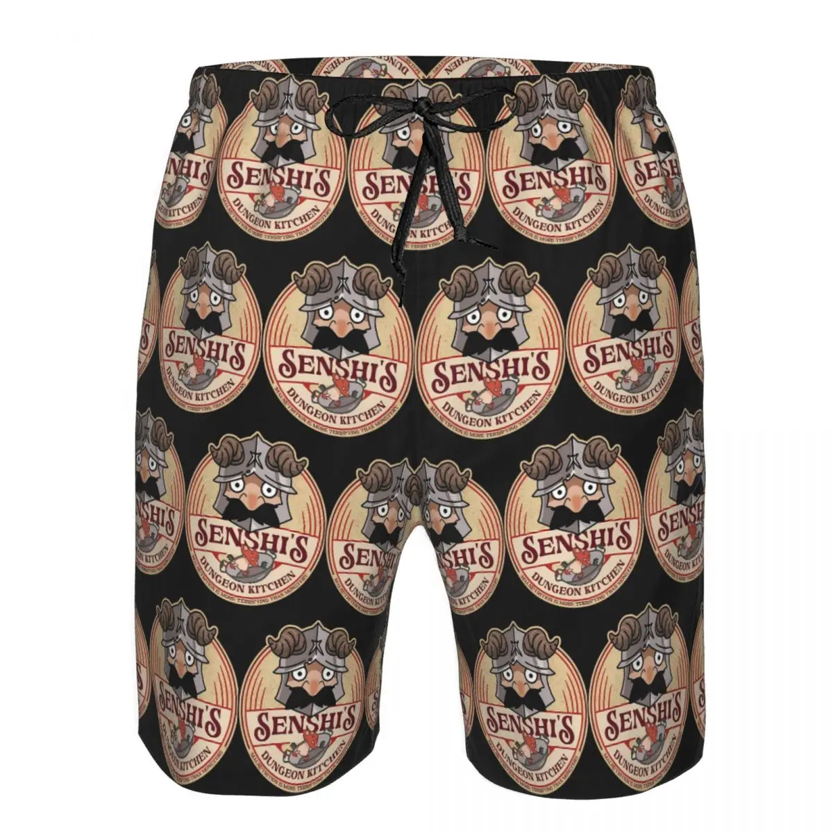 Delicious In Dungeon Senshi Cooking Anime Trunks Beach Board Shorts Casual Quick Dry Swim Summer Men Pants