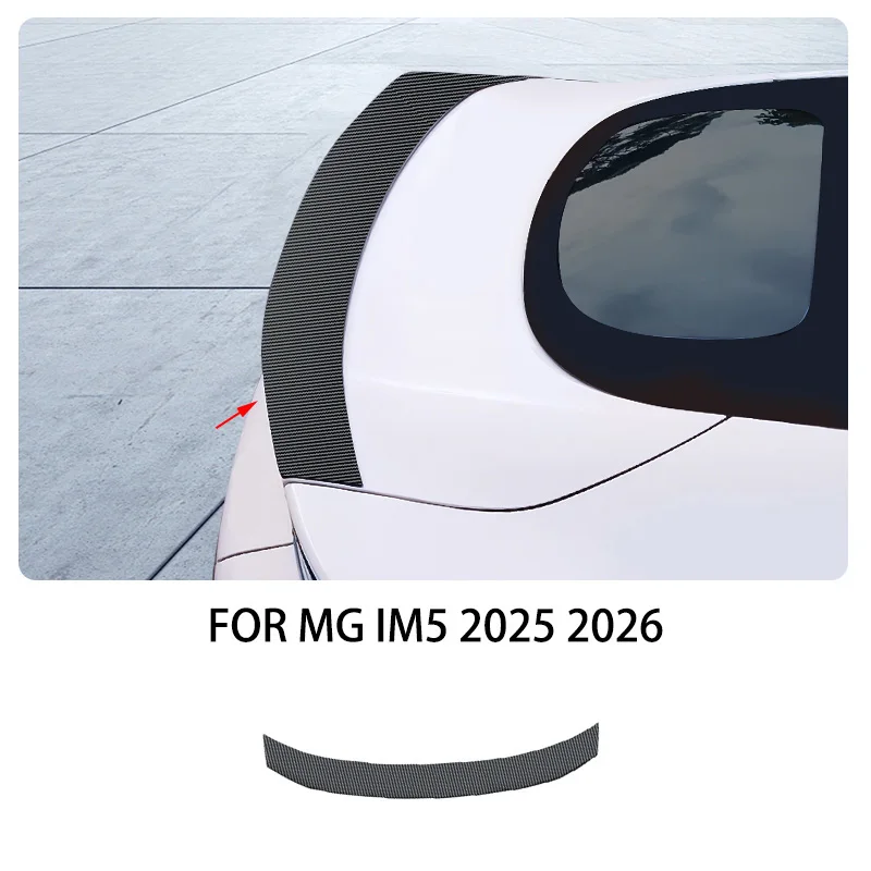 

CAR Accessories FIT For MG IM5 2025 2026 black carbon fibre Rear Door Tail Trunk Spoiler Wing Lip
