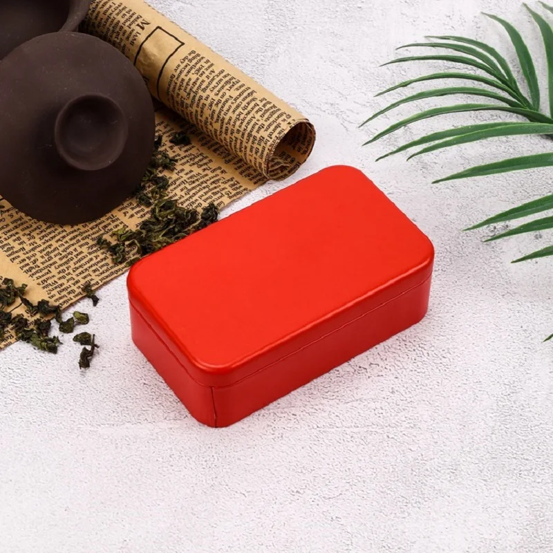 1Pc Mini Aluminum Tin Box Candy Pill Cases Bins Jar Hinged Containers Rectangular Small Organizer Metal Storage Box Candle Jars