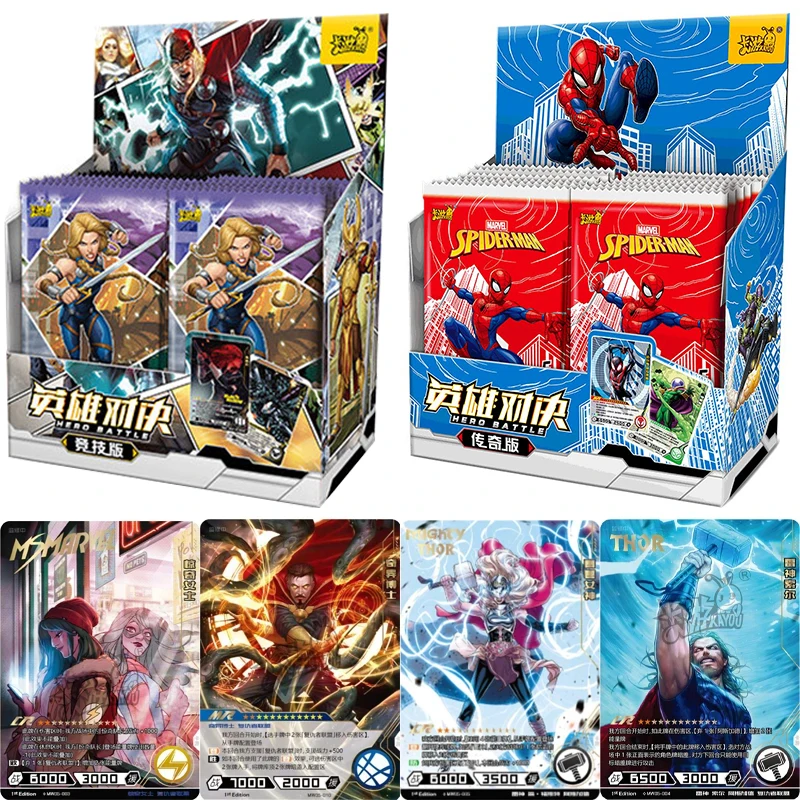 

KAYOU Genuine New Marvel Card Avengers Heroes Duel Card Competitive Version CR Collection Card Package Children's Gift Toy