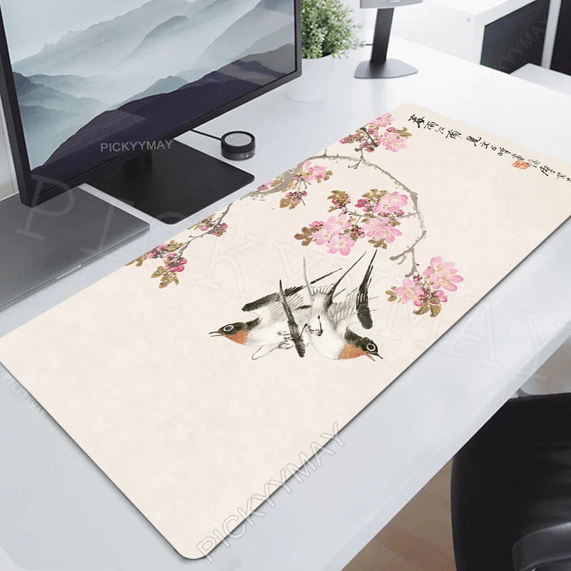 Locking Edge Mouse Mats Large Rubber Mouse Pad Chinese Painting Desk Mats Mousepads Gamer Mousepad Desk Pads Keyboard Mat