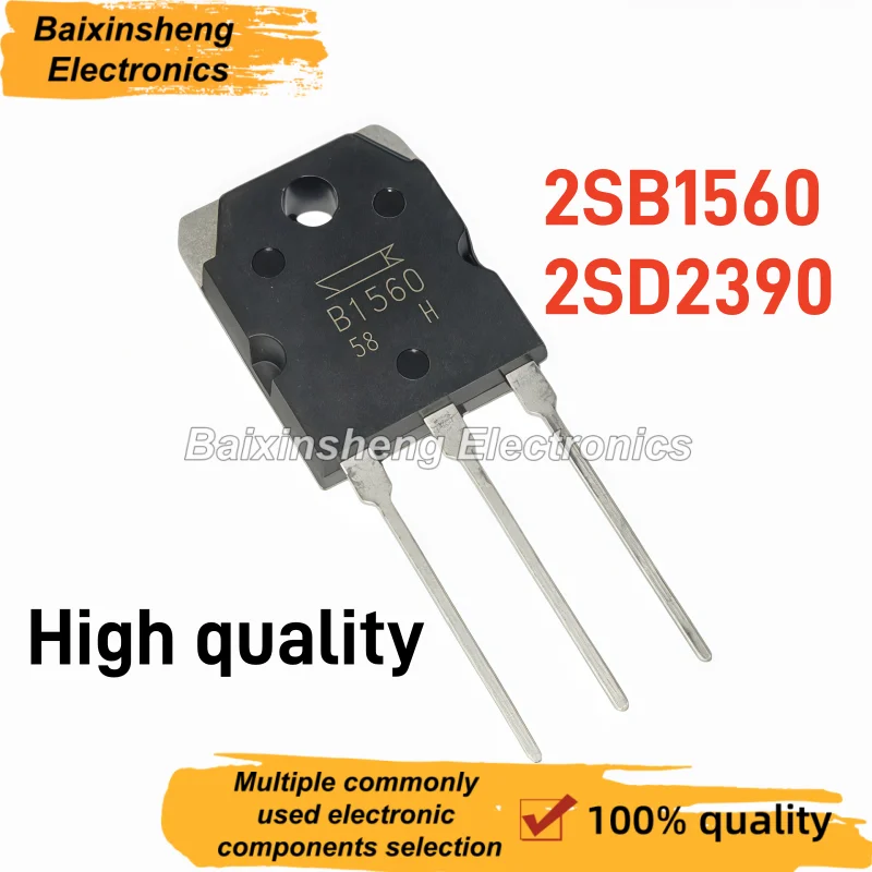 10PCS High quality 2SB1560 2SD2390 TO-3P Darlington Transistor 150V 10A Audio Power Amplifier Pair B1560 D2390