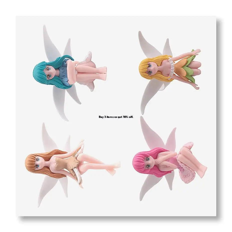 ✼Miniature Fairy Figurines - 4Pcs Small Flower Fairies Ornaments Resin Mini Fairy Figurines Tiny for Fairy Garden Decor