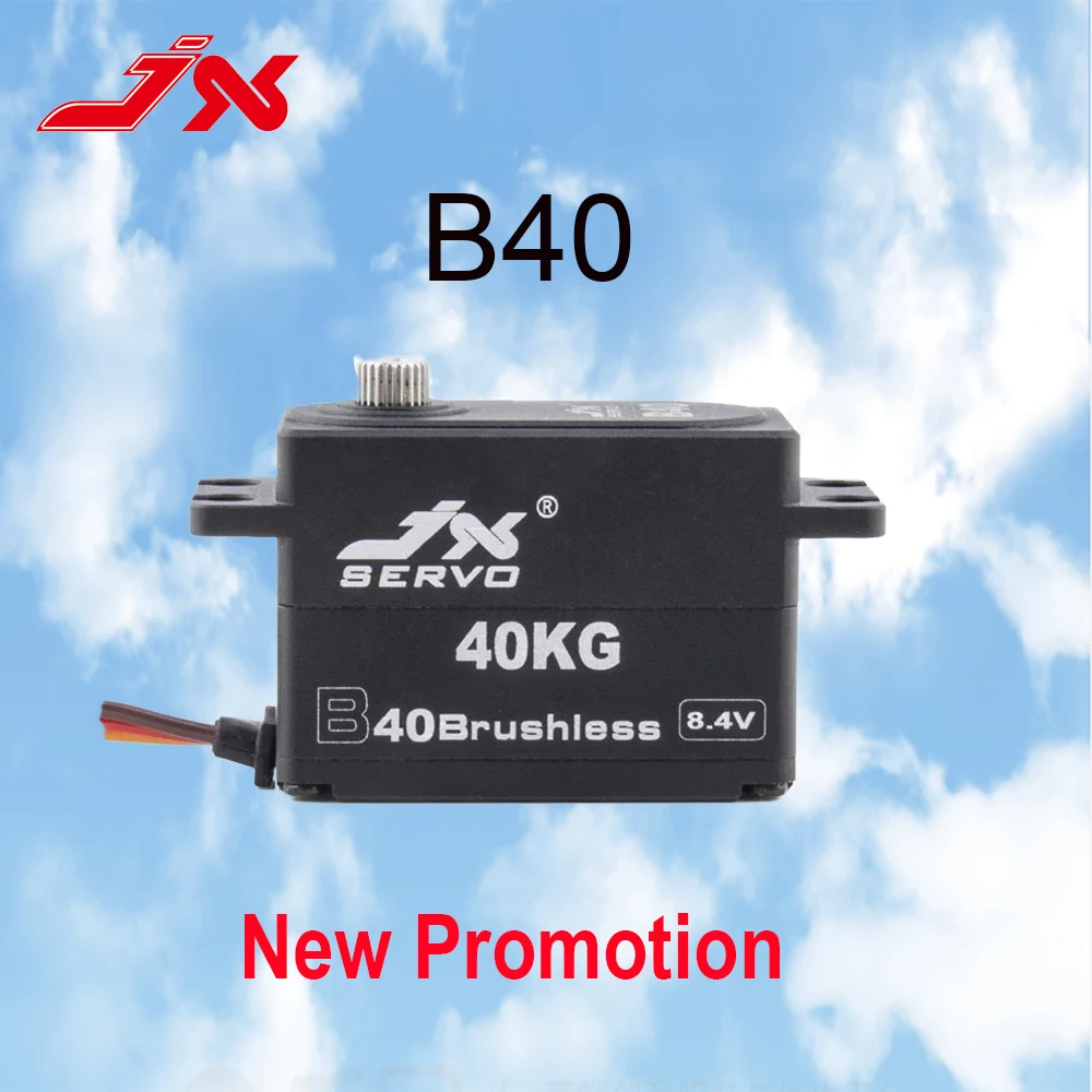 JX B40 40Kg 8.4V Brushless RC Servo Low Profile Large Torque Servo Digital Metal Gear HV Servo for 1/8 1/10 RC Car Model Parts