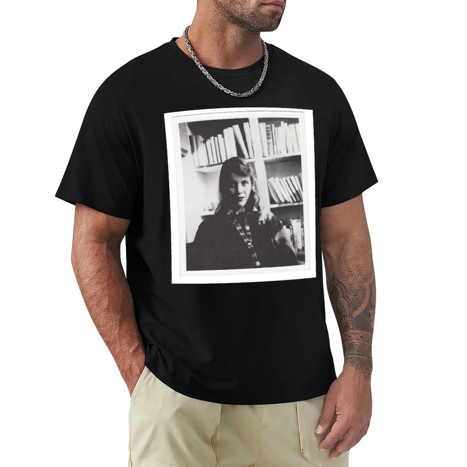 Sylvia Plath portrait T-Shirt Lightweight Sport Basic T-Shirt