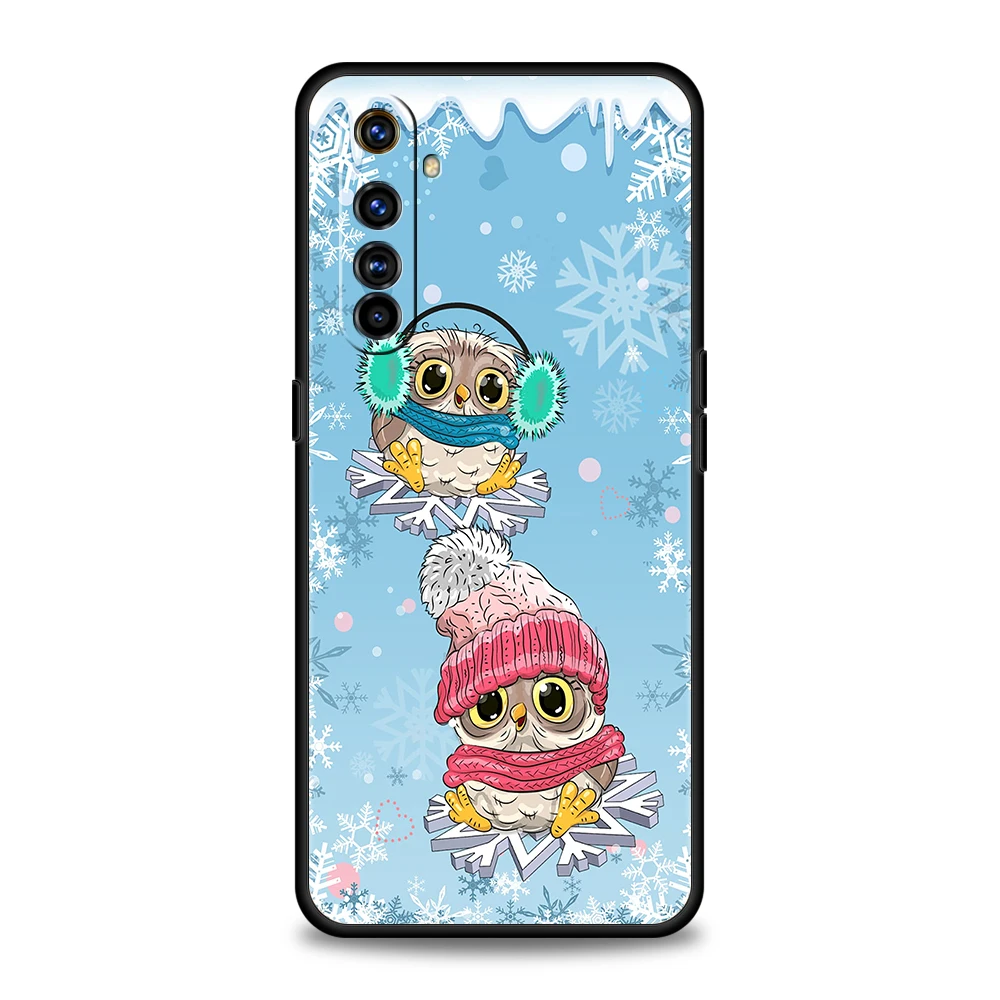 Cute Cartoon Owl Phoen Case Cover For Realme 8i 9i 9 8 7 6 Pro C25 C21 C11 C3 GT2 10 Pro Plus 5G Silicone Shockproof Shell Coque