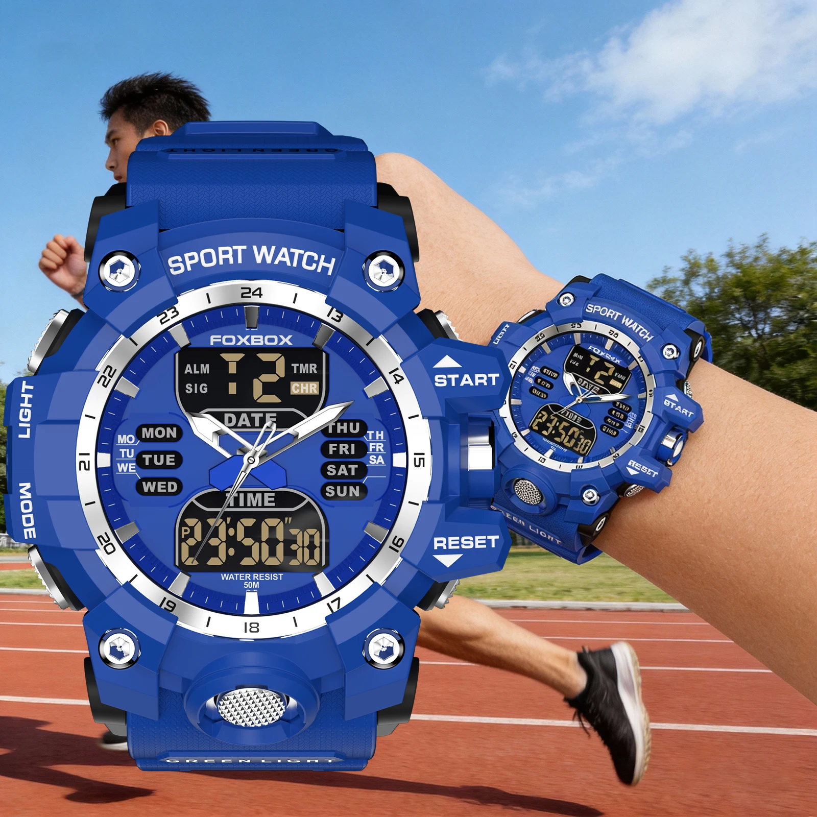 

Новые военные часы LIGE 2026 для мужчин: роскошные спортивные наручные часы с хронографом и будильником ​ Водонепроницаемые кварцевые большие цифровые мужские часы