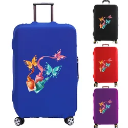 Luggage Cover Suitcase Protector Dust Covering In 18-32 Inch Trolley Case Thicken Elasticity Anti-Scratch Four Butterfly Pattern