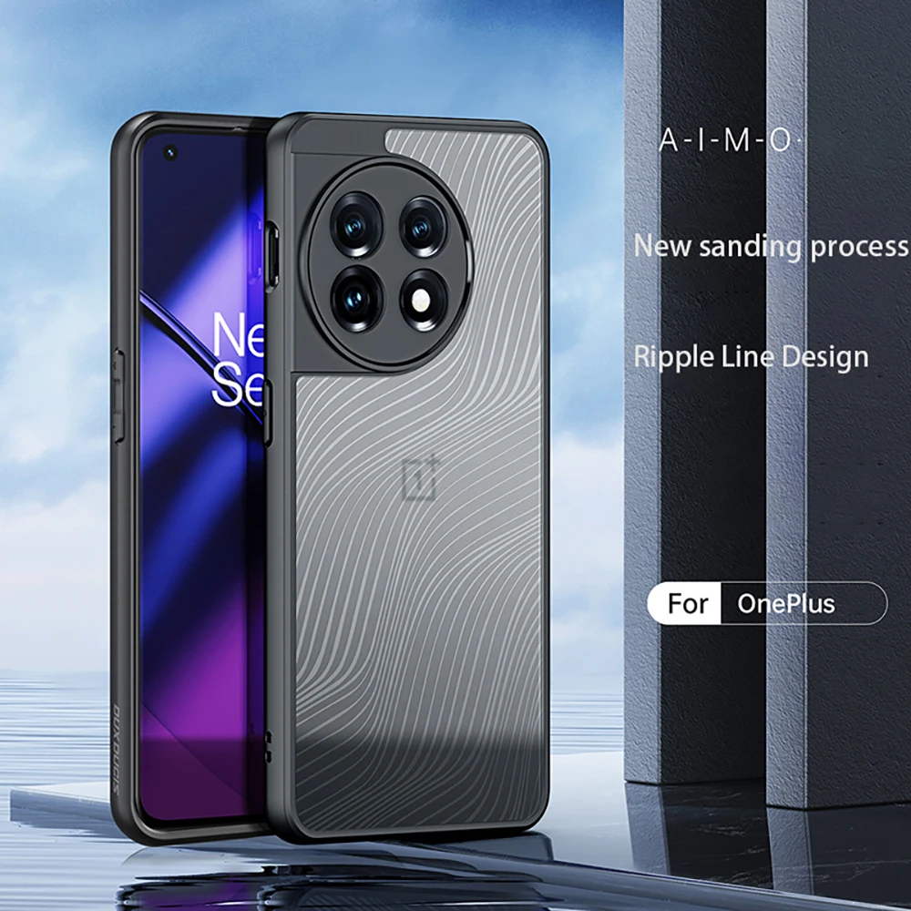 For Oneplus 13R Advanced Ripple Phone Case Simple Transparent Frosted Anti Fall Protective Cover Versatile and Durable Beautiful