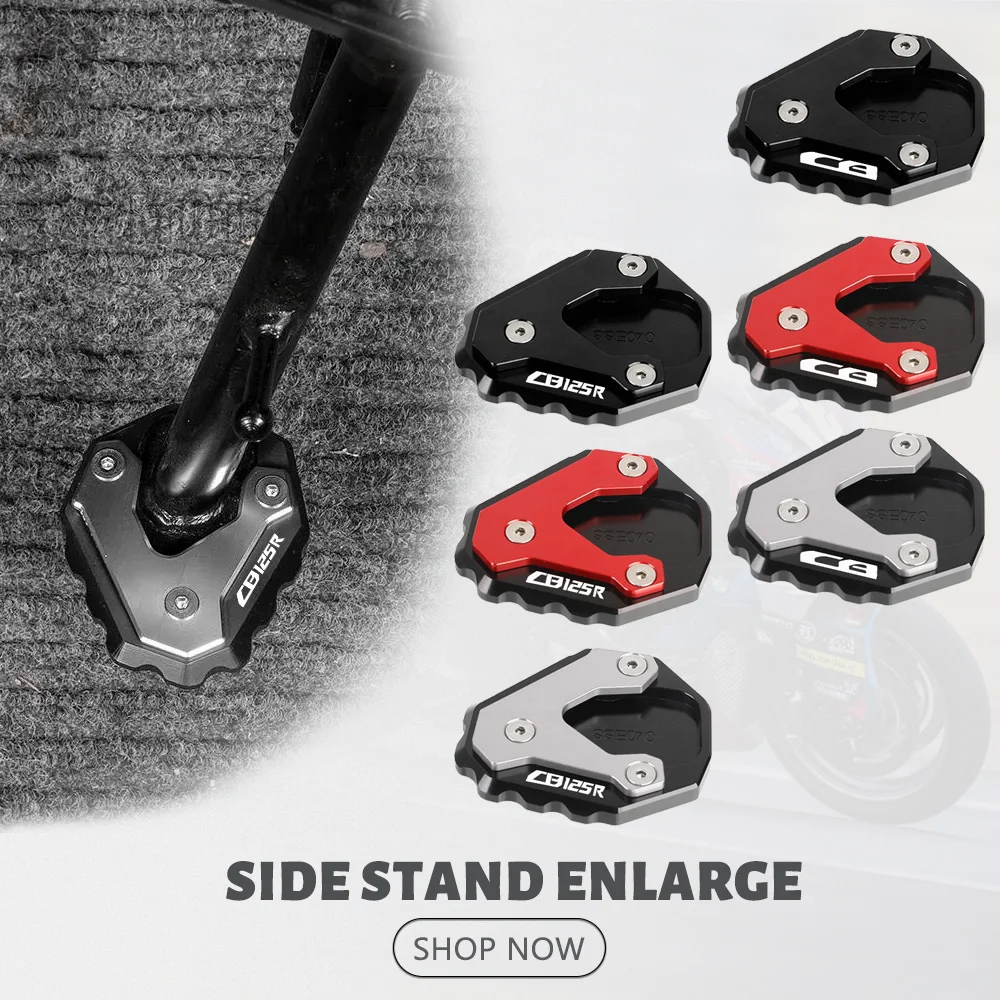 

2026 2025 2024 For HONDA CB125R CB 125R CB125 R Motorcycle CNC Kickstand Enlarge Plate Foot Side Stand Enlarger Extension Pad