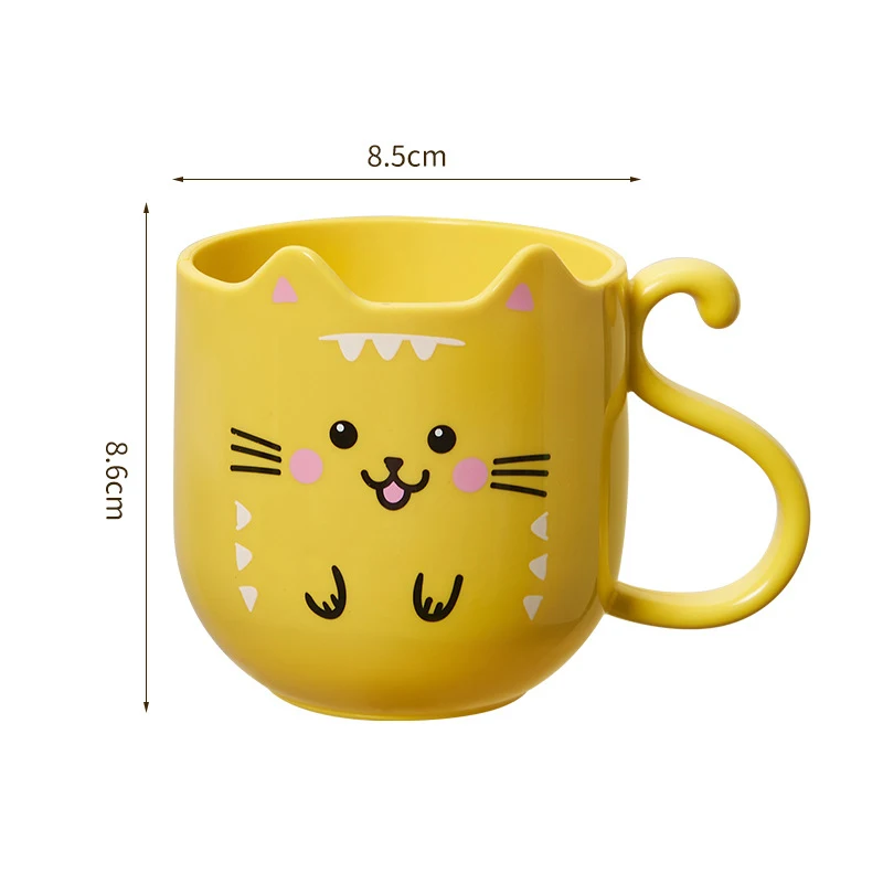 Cute Cat Mouthwash mug Toothbrush Cup Home Travel Cartoon Thickened Wash Cup Plastic mugs