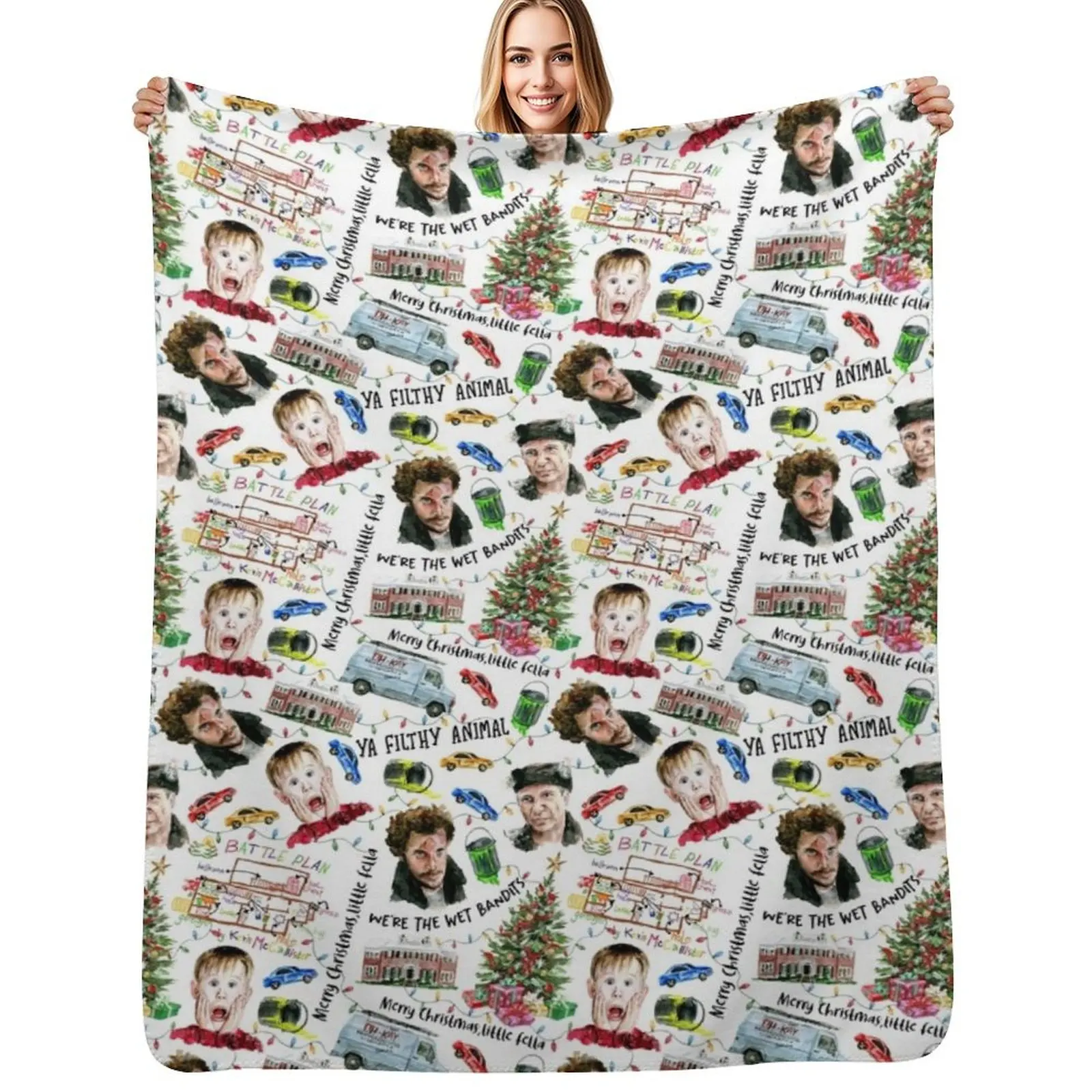 

Home Alone Kevin McCallister Christmas Holiday Pattern Throw Blanket for babies Luxury Throw Giant Sofa Travel Blankets