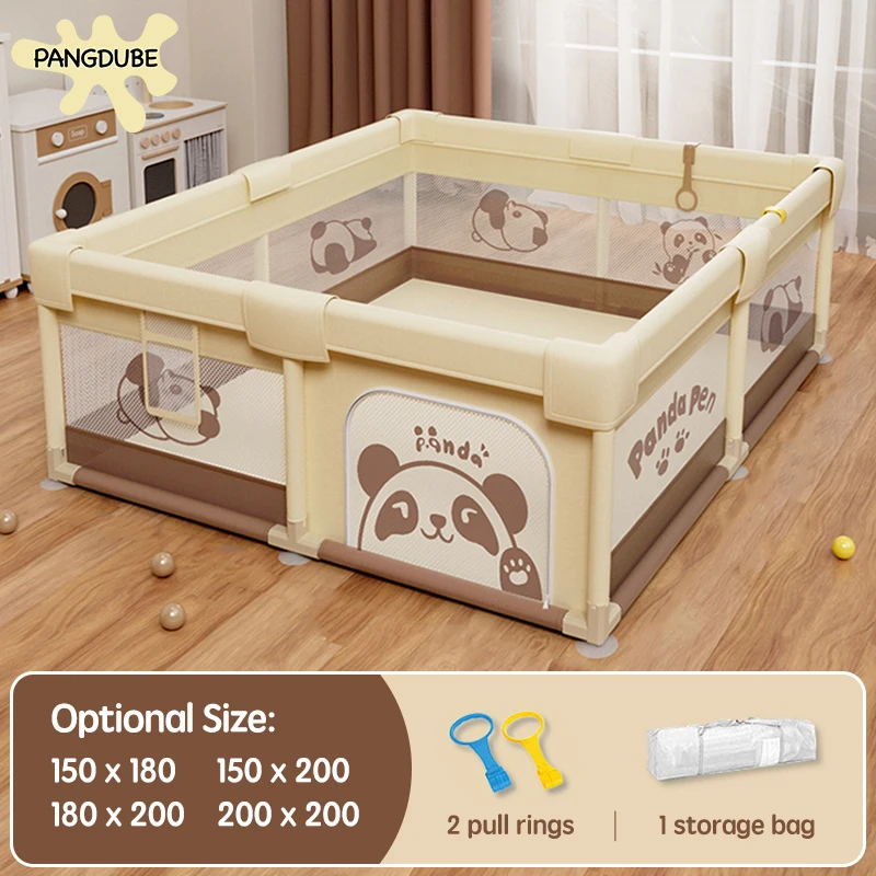 PANGDUBE Panda Baby Playpens Children's Playpen Optional 4 Sizes Playpen for Baby Activity Gym Kids Play Fence Playground