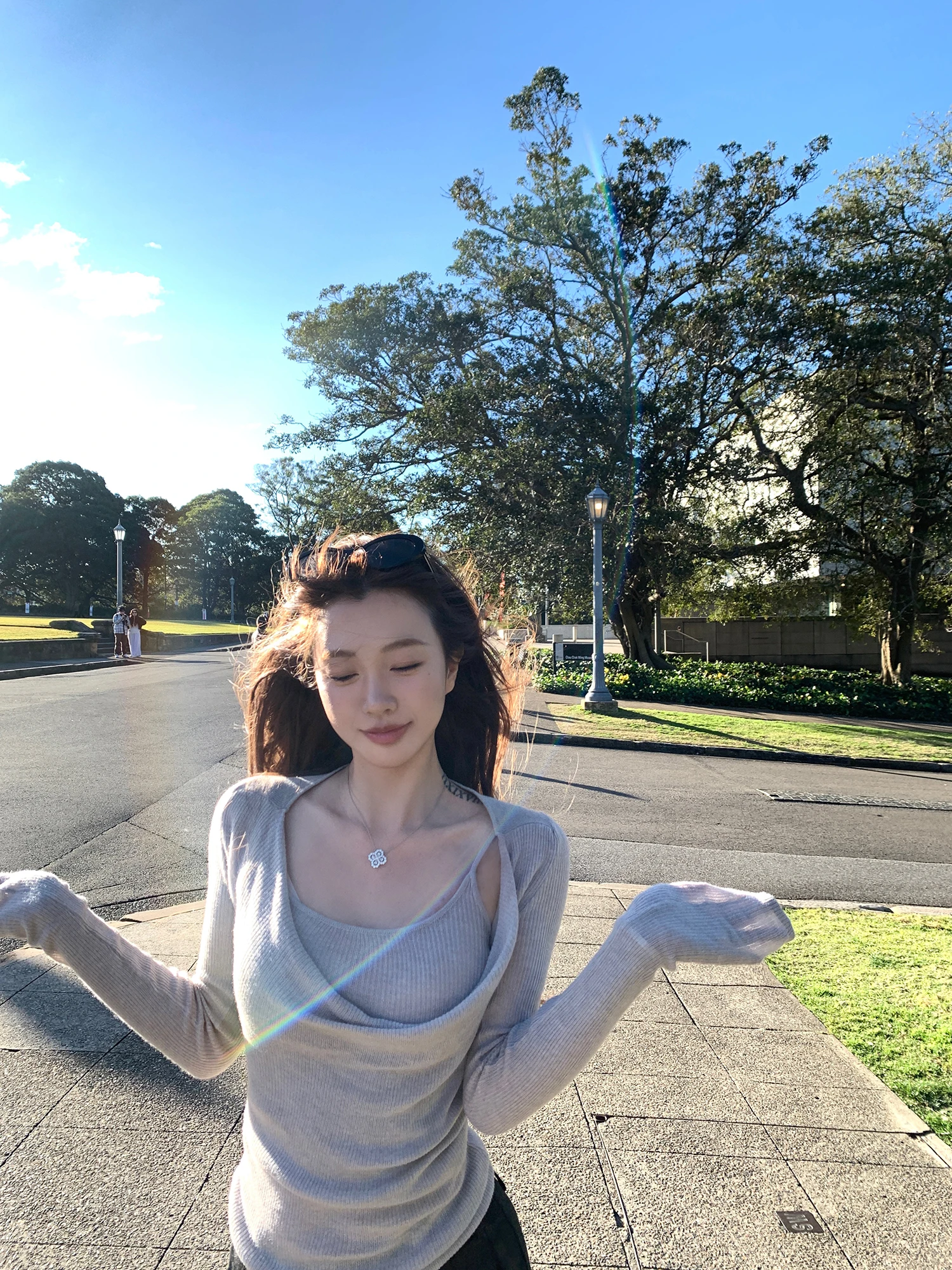 

Комплект из двух предметов Anonymous Romantic EEONE829: вязаный облегающий топ с внутренними бретелями и дизайнерским вырезом, повседневный, с длинными рукавами