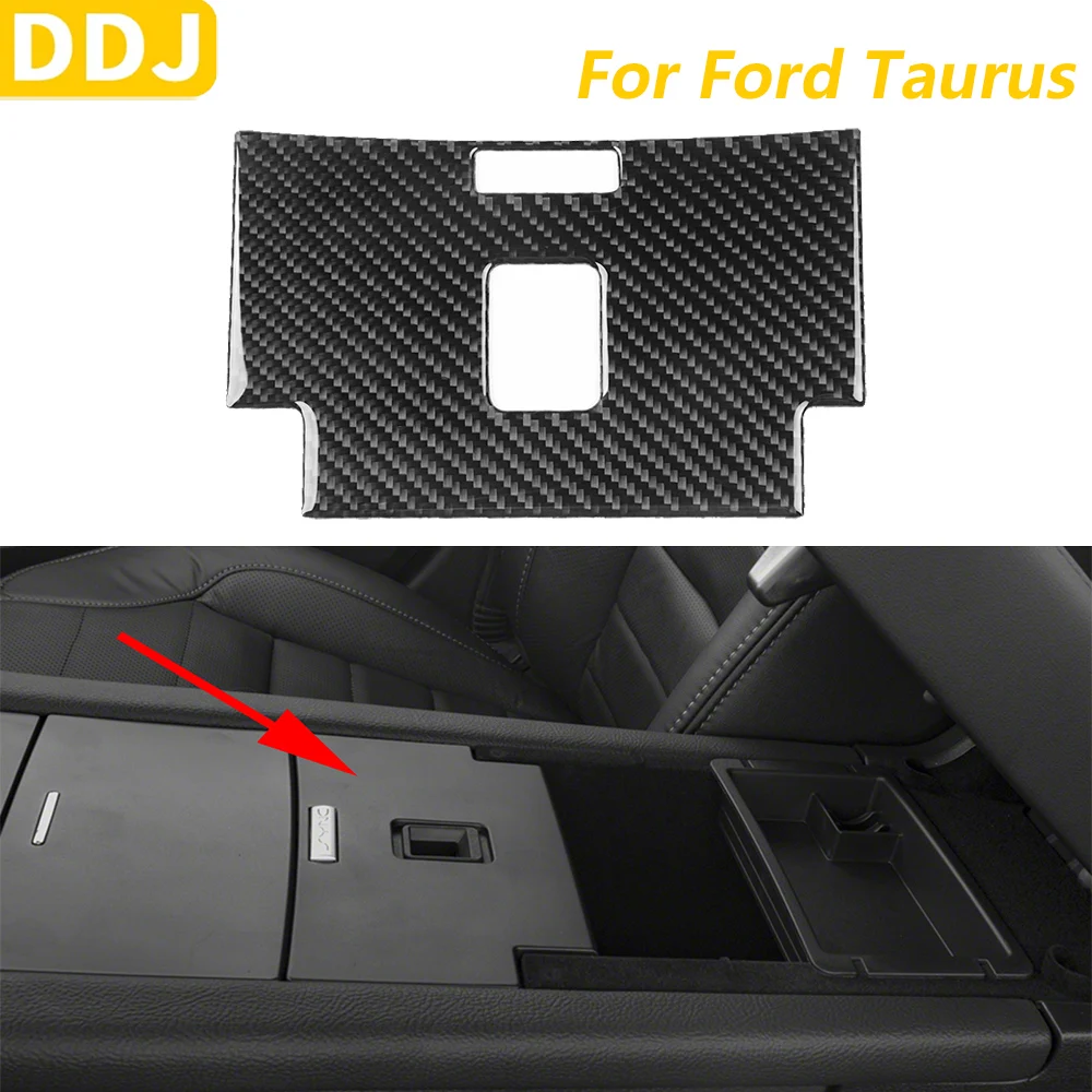 

For Ford Taurus 2013-2019 Carbon Fiber Center Armrest Box Panel Decorative Cover Car Accessories Interior Decoration Sticker