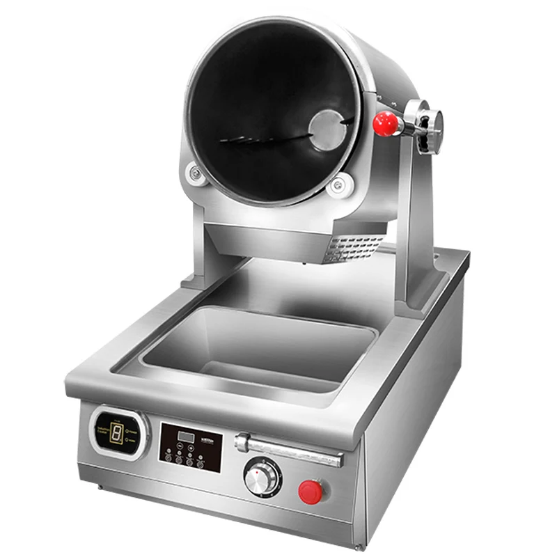 Chef style robot fryer automatic pot