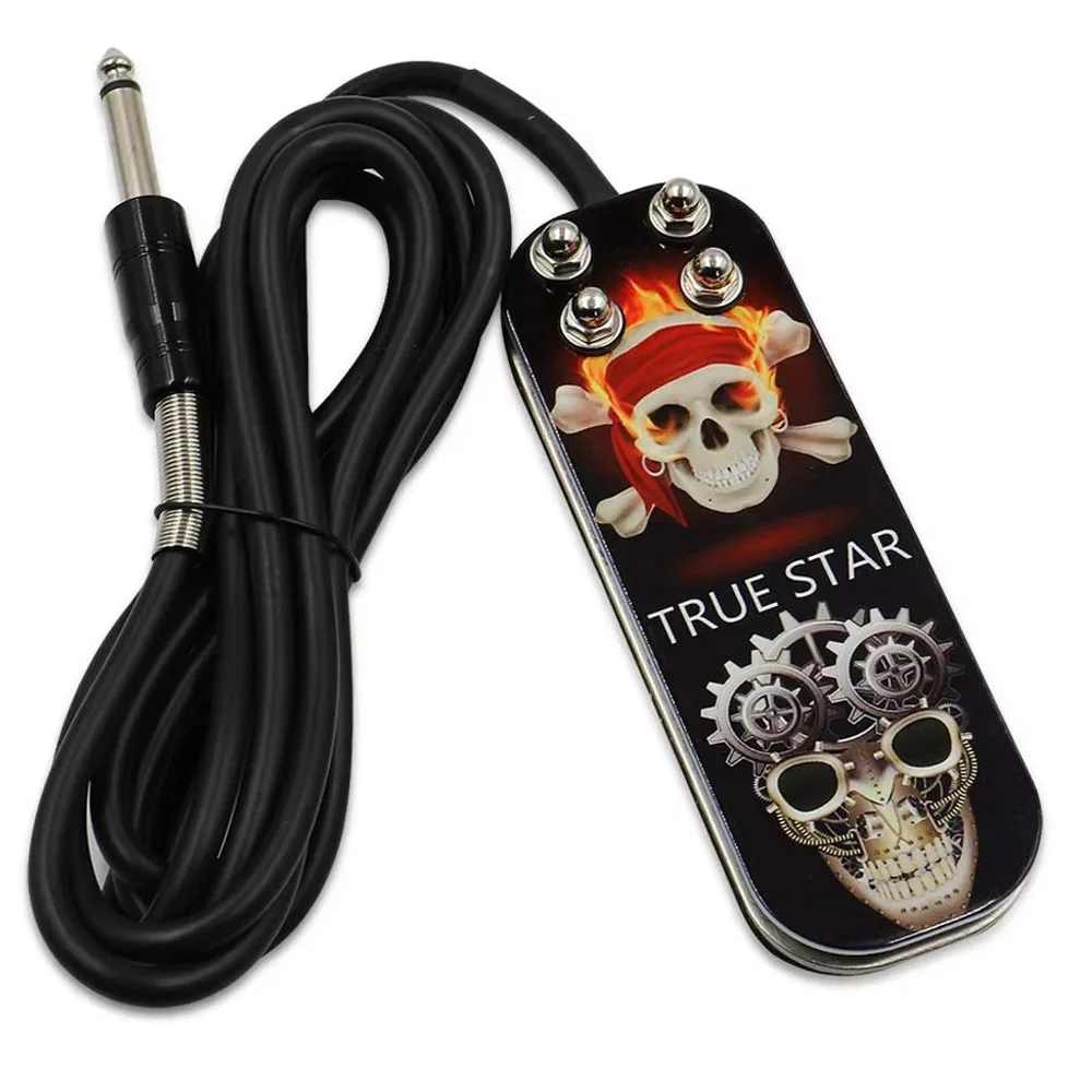 Stainless Steel Tattoo Foot Pedal TRUE STAR Foot Switch for Tattoo Power Supply Clip Cord Tattoo Accessories
