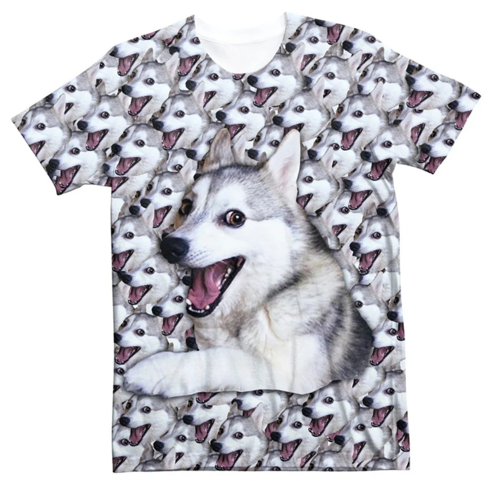 Clothing for Boys Small Animal Fun Children's Clothing Graphic Short Sleeves T Shirts Summer Outdoor Play T-Shirts for Children