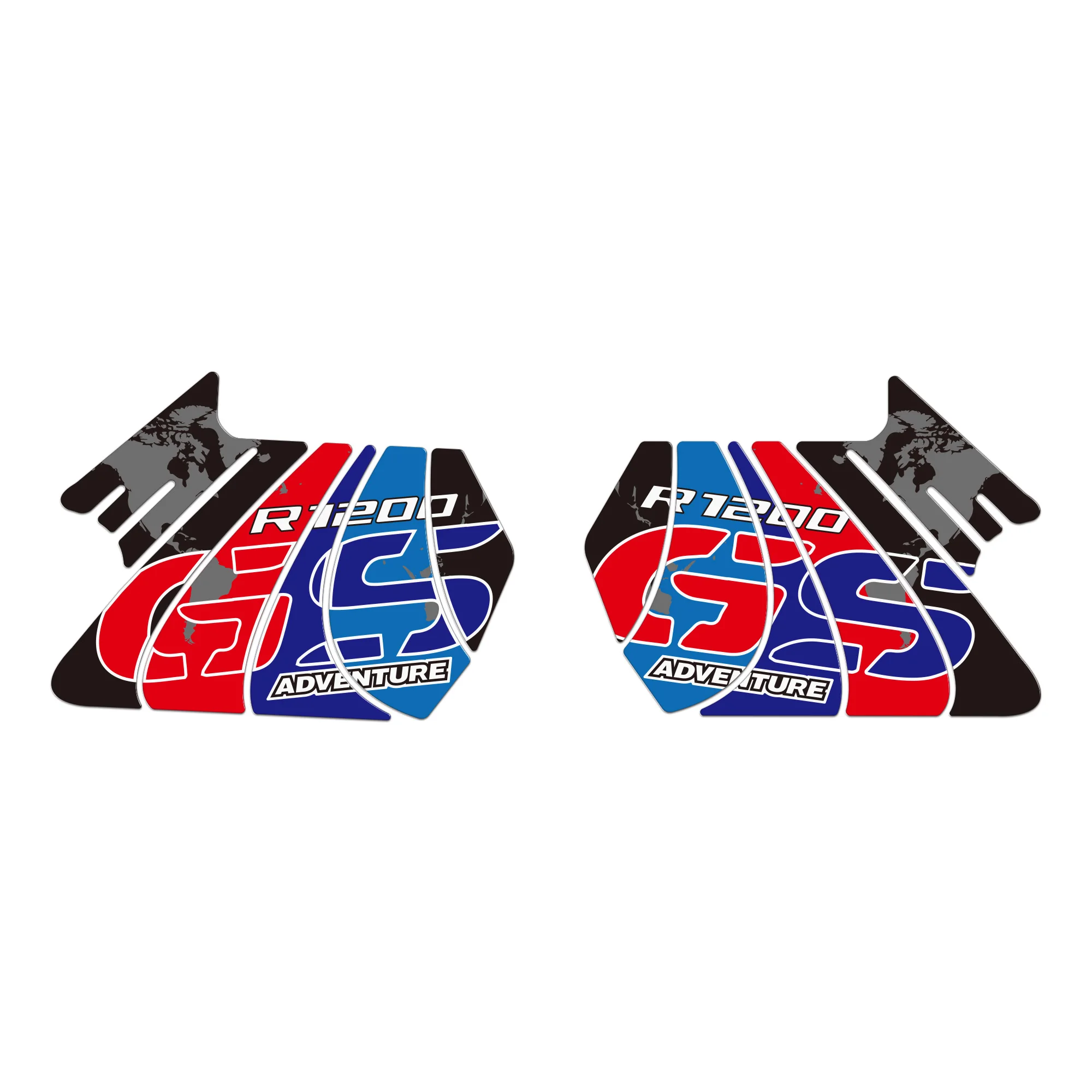 3D Motorcycle Tank Protection Stickers Kit Compatible with BMW R1200 GS Adventure 2014-2019