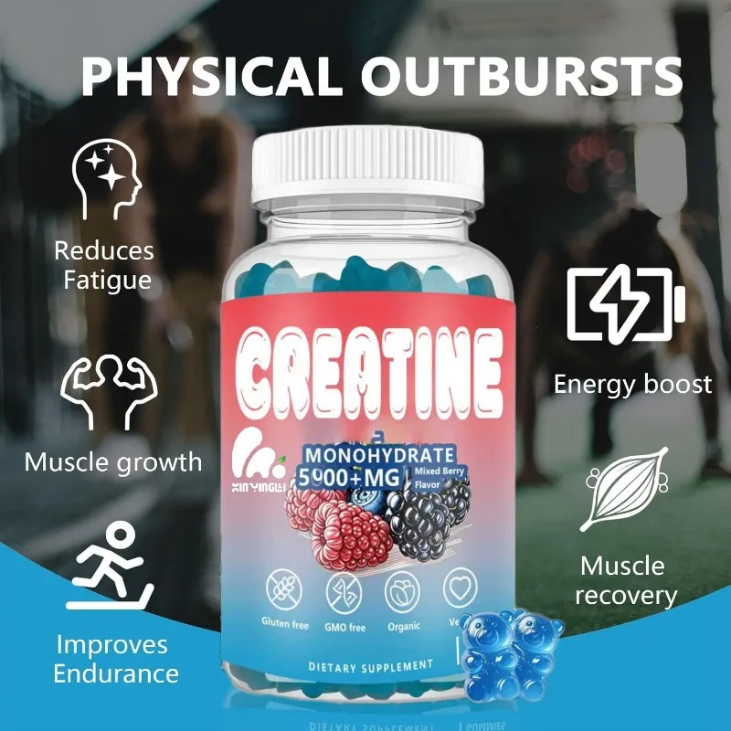 Chewing on creatine gummies as an energy supplement