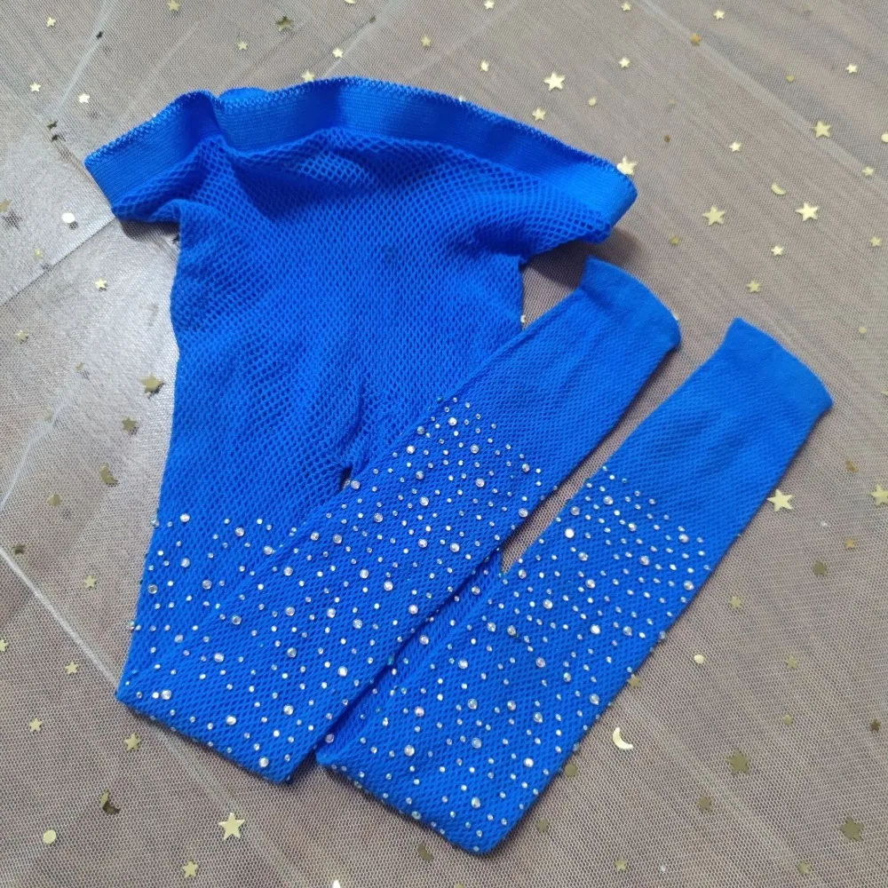 Kind Fischnetz Strass Dehnbar Eng Performance Kostüm Fischnetz Legging Prinzessin Baby Mädchen Glänzende Diamanten Mesh Strumpfhosen – Detail 1