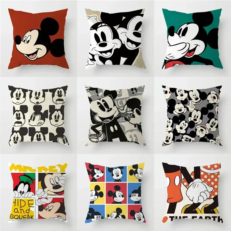 New Ins style Disney Mickey Mouse single-sided pillowcase, car sofa headboard cushion cover, student birthday gift