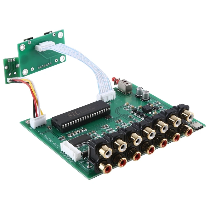 Dlhifi F11 M62446 Preamplificatore 5.1 6 Canali Completamente Indipendenza Display OLED di Controllo Remoto Per Amplificatore Hifi DAC Facile Installazione