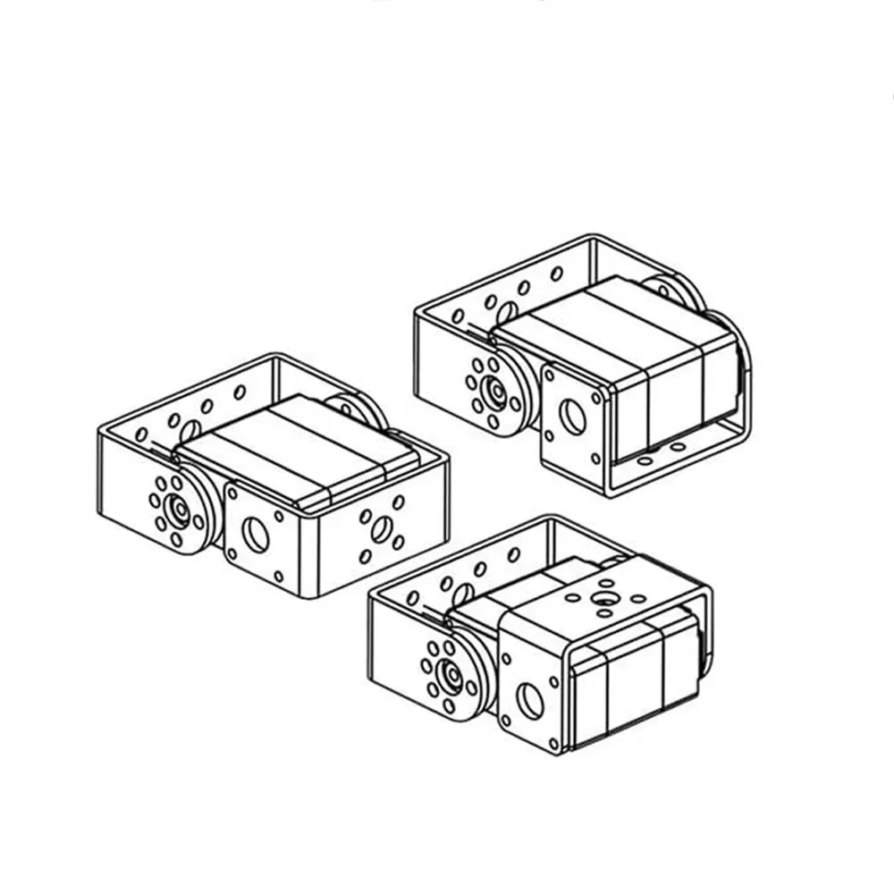 25KG Robot Digital Servo High Torque Metal Gear Waterproof U Mounting Bracket 180/270 Degree for Robotic Arm RDS3225 Servo Motor