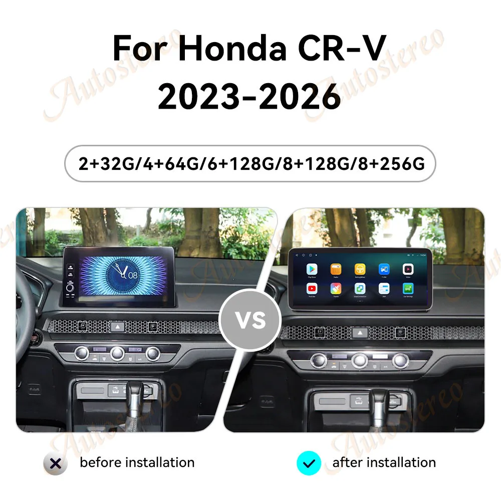 12.3 Inch Carplay Android 14 For Toyota CR-V 2023-2026 Car GPS Navigation Multimedia Player Car Radio Head Unit Auto