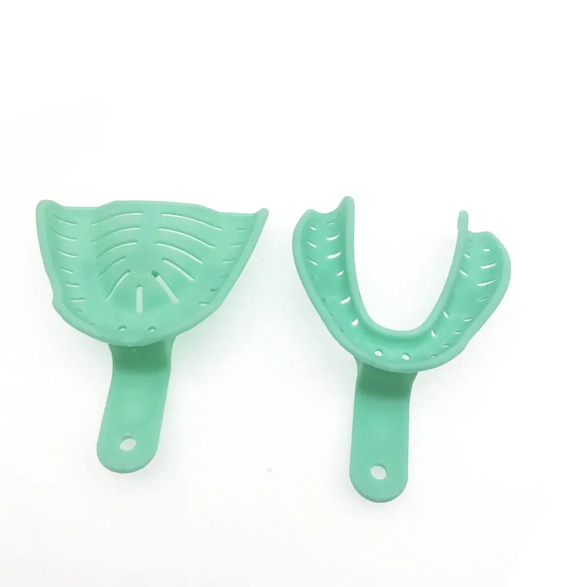 6Pcs/pack Colorful Dental Impression Trays Plastic Materials Teeth Holder Dental Lab Tray Dental Plastic Tray