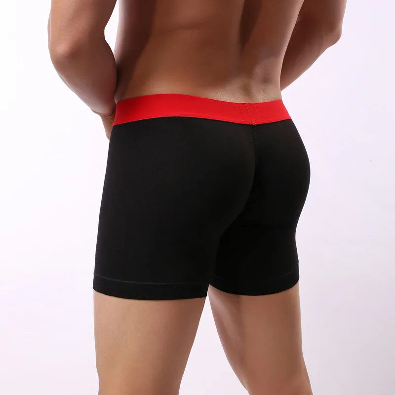 Men Long Leg Boxer Cotton Shorts Men Underwear Mid Waist Underpants Long Boxer Shorts Calzoncillos Hombre Boxer Marca
