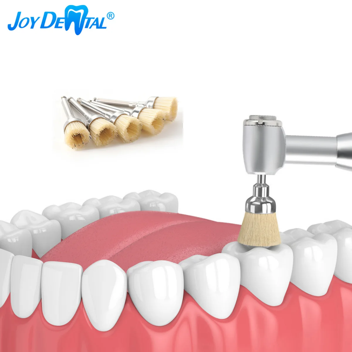 

JOY DENTAL 10 шт., стоматологическая красочная нейлоновая/восточка, профилактическая полировальная щетка RA 2,35 мм, одноразовая полировальная щетка для полировки, стоматологический материал