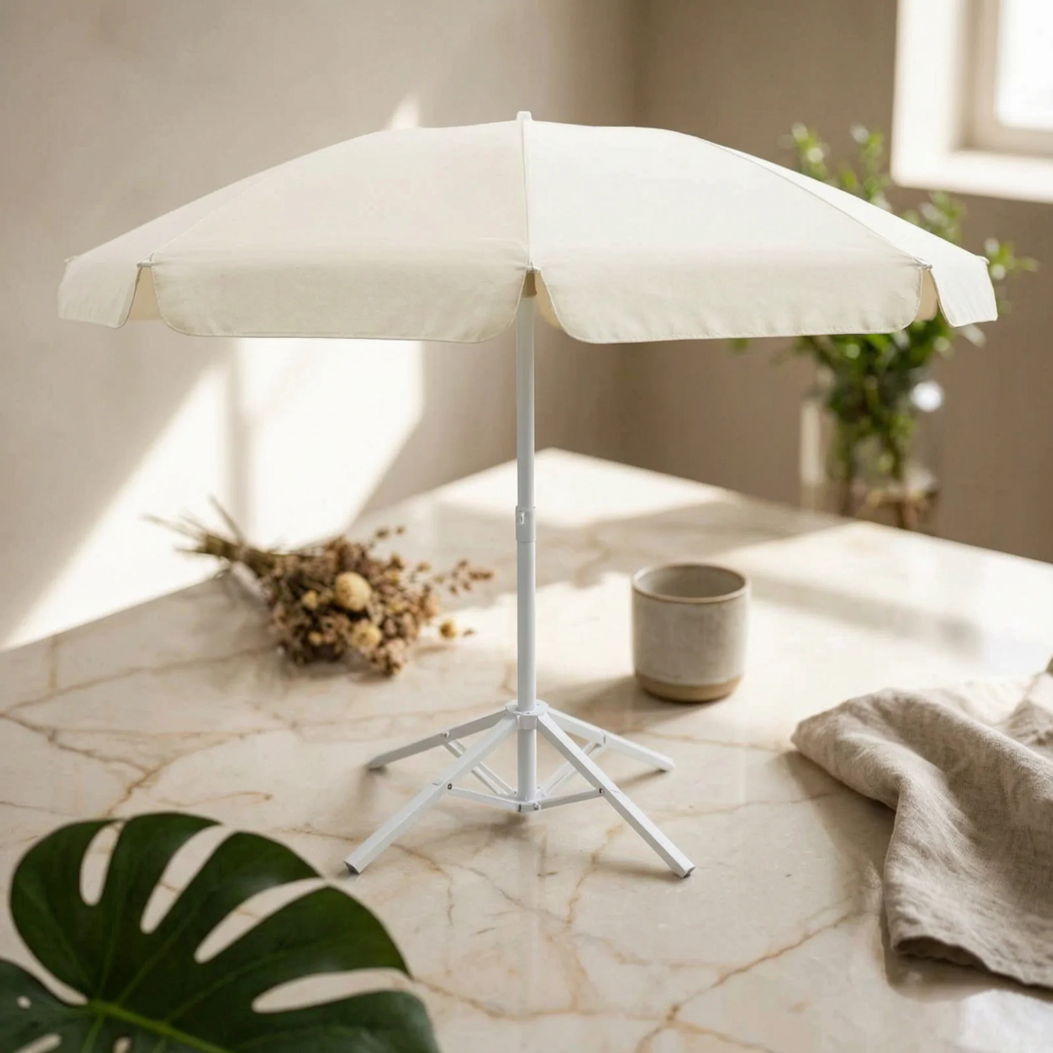 Water Fill Umbrella Base Foldable Folding Umbrella Base Cross Brace Stand Easy Storage Sunshade Support Stable for Garden