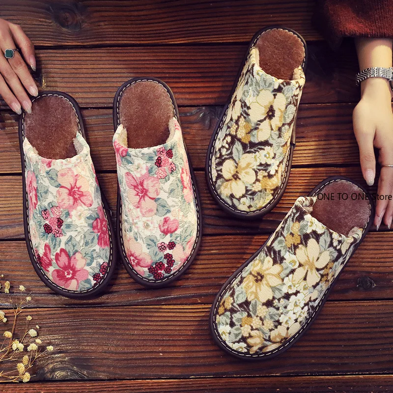 2026 زوجين أربعة مواسم المنزل داخلي صامت وكتم نسيج القطن الخالص وحيد نعل ناعم غير ضار شبشب أرضيات من الخشب الصلب #2