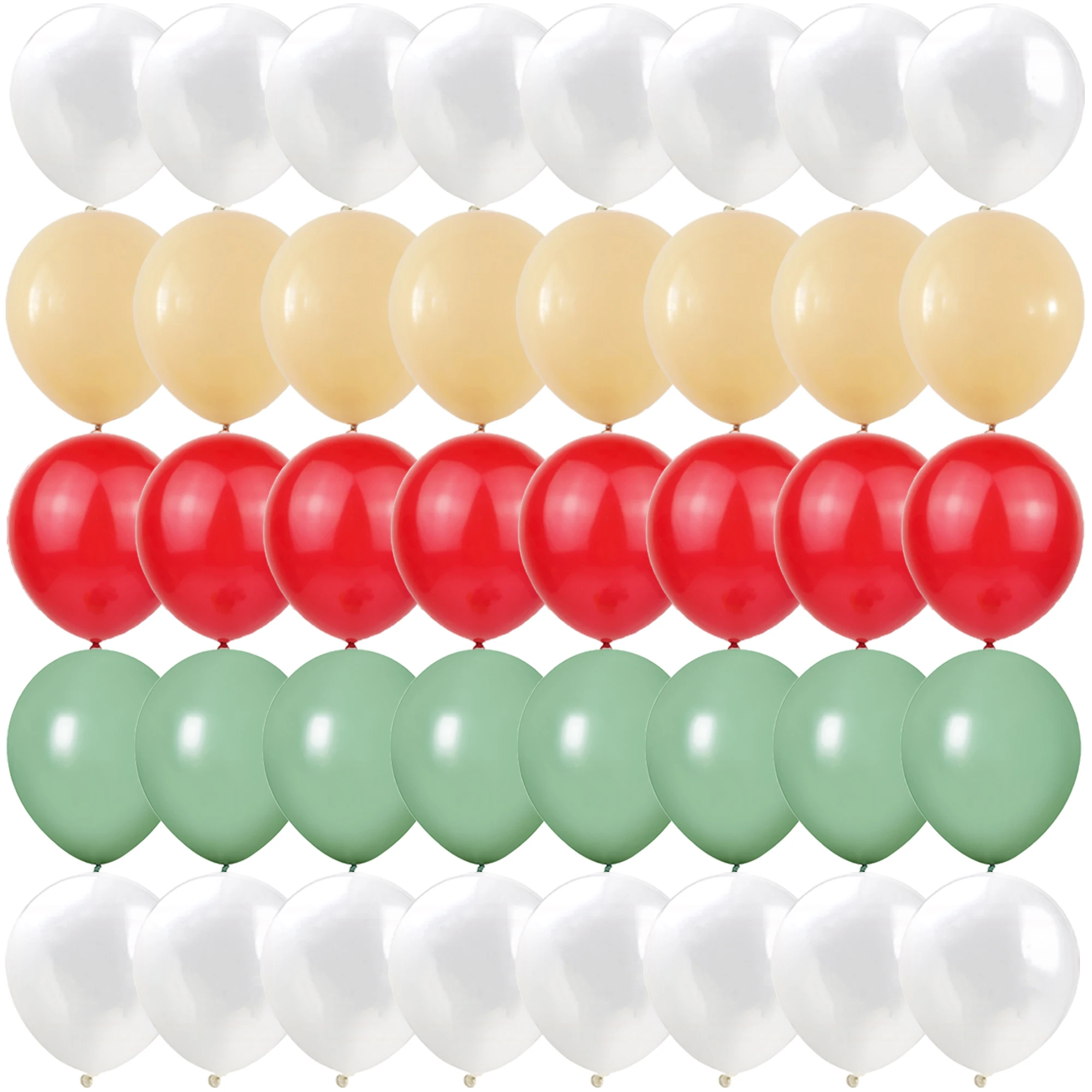 40PCS Metallic green red skin tone Balloons Gender Reveal Wedding Valentine's Day Baby Shower Birthday Globos Party Decorations