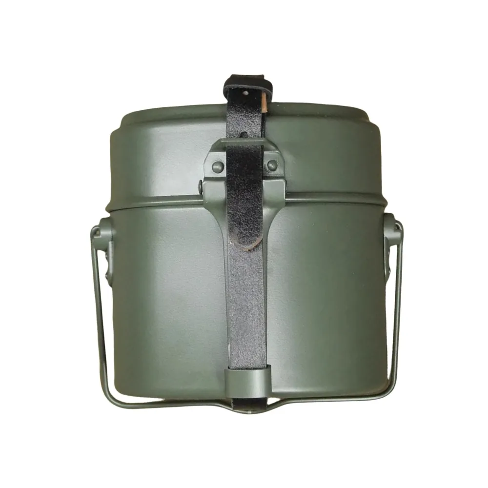 

WW2 German Lunchbox Vintage Aluminum Double Luncheon Meat Camping Sports Kettle Outdoor Gear Portable Lunchbox