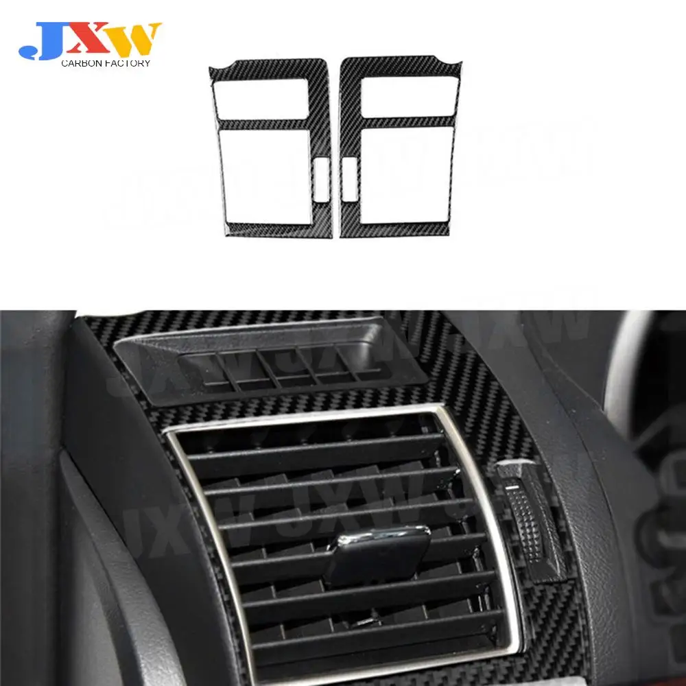 

Carbon Fiber Front Dashboard Side AC Outlet Air Vent Trim Frame Cover Decal Stickers For Toyota Land Cruiser Prado 2010-2018