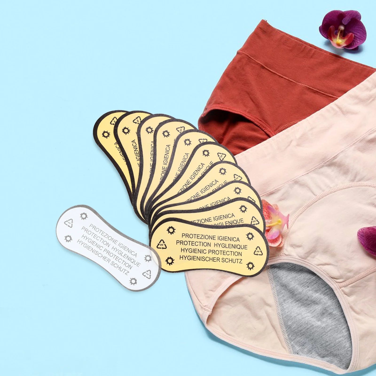 

100Pcs Adhesive Protective Decal for Swimwear Lingerie Clean Removable Reusable Easy Store Lightweight Compact