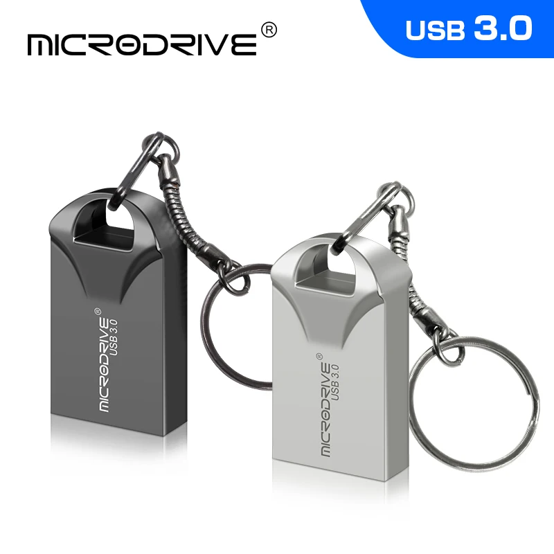 محرك فلاش USB صغير 3.0 128 جيجابايت 64 جيجابايت 32 جيجابايت 16 جيجابايت ذاكرة عالية السرعة فلاش USB3.0 عصا قرص u صغير مع سلسلة مفاتيح