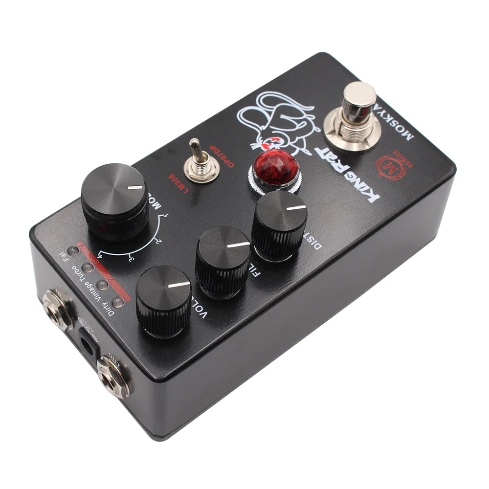 MOSKYAUDIO KING RAT Guitar Effects Pedal True Bypass Pedal Guitarra Fuzz Distortion for Electric Guitar Accessories