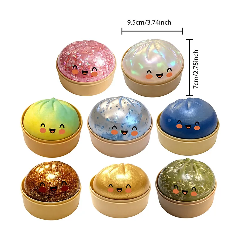 Simulation Flash Dumpling Pressure Ball Slow Rebound Soft Pinch Decompression Office Home Decorat Children Adults Birthday Gifts