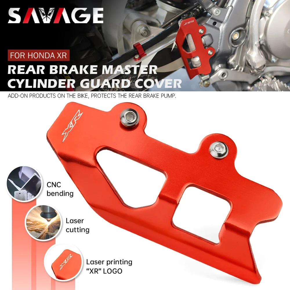 Rear Brake Master Cylinder Guard Cover For HONDA XR250R XR400R XR600R XR650R XR650L Motorcycle Protector XR 250 400 600 650 R